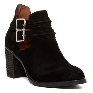 JEFFREY CAMPBELL Roycroft Suede Black Booties Boots